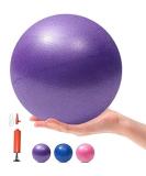 MOMPLUS 6-Inch Mini Yoga Ball for Home Exercise - Purple Small Bender for Stability Training and Physical Therapy - Includes Pump - Buy Online on SooperMarket.com