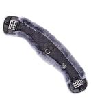 Merauno Lamb Wool Moon Belt - Premium Dressage Saddle Belt Anatomically Designed for Slip Resistance Available in Nature Black Brown Anthracite (70cm) - Buy Online on SooperMarket.com