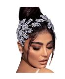 TRiXY Bridal Headwear Rhinestone Ladies Headband Crystal Headwear Wedding Silver Bridal Hair Accessories Bridal Tiaras Pageant Hair Jewelry Party Headpieces for Women Girls - Buy Online on SooperMarket.com