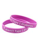 Type 1 Diabetes Bracelet | Insulin Dependent Medical Alert (Pink) - Buy Online on SooperMarket.com