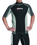 Mares Men's Short Sleeve Rash Guard Top - XX-Large, Black/Grey | Ideal for Scuba, Snorkeling, Water Sports - Buy Online on SooperMarket.com