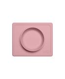 ezpz Mini Bowl (Blush) - 100% Silicone Suction Bowl with Built-in Placemat for Infants + Toddlers - Comes with a Reusable Travel Bag Blush M - Buy Online on SooperMarket.com