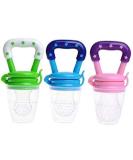 Baby Fruit Feeder Pacifier 3 Pack - Fresh Food Feeder for Toddlers & Kids - Silicone Teething Toy - Buy Online on SooperMarket.com