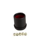 Deluxe Dice Cup Set with 5 Standard Dice - Black/Cream Color - Buy Online on SooperMarket.com