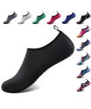 Water Shoes for Women Men Quick-Dry Aqua Socks Swim Beach Barefoot Yoga Exercise Wear Sport Accessories Pool Camping Must Haves Adult Youth Size 8.5-9.5 Women/7.5-8.5 Men Black-w001 - Buy Online on SooperMarket.com