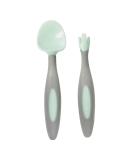Uniquely Designed Toddler Cutlery Set in Pistachio - Fork and Spoon Combo - Buy Online on SooperMarket.com