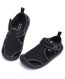 STQ Kids Water Shoes Quick-Dry Slip-On Sandals - Size 7 Toddler, All Black - Buy Online on SooperMarket.com