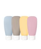 4-Piece 60ml Travel Bottle Set - Leak-Proof Refillable Easy to Use & Colorful Travel Containers - Buy Online on SooperMarket.com