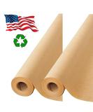 2 Rolls Pack -- Brown Kraft Paper Made in USA 17.75 x 1200 Per Roll (200 feet) Ideal for Gift Wrapping  Art  Craft  Packing  Shipping  Floor Covering  Dunnage  Table Runner  100% Recycled Material - Buy Online on SooperMarket.com