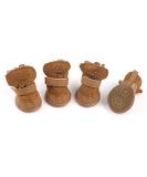 URBEST Dog Shoes with Hook Loop Closure Booties Pet Dog Chihuahua Shoes Boots, 4Pcs (2#, Brown) 2# Brown - Buy Online on SooperMarket.com