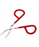 Stainless Steel Scissors Shaped Slant Tip Eyebrow Tweezer for Women - Random Color Beauty Tool - Buy Online on SooperMarket.com