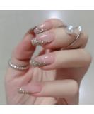Medium Length Pink Coffin Press on Nails - Glossy False Nails for Prom - Full Cover with Glue Sticker - Buy Online on SooperMarket.com