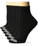 Hanes Women's Cool Comfort Toe Support Ankle Socks 6-Pack, Size 8-12, Black/White Vent - Buy Online on SooperMarket.com