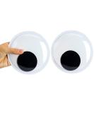 5.9 Inches Giant Wiggle Eyes with Self Adhesive, Black White Googly Eyes for DIY Crafts Christmas Tree Decoration 5.9in/150mm-2pcs - Buy Online on SooperMarket.com