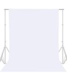 GFCC 8FTX10FT White Backdrop Background for Photography Photo Booth Backdrop for Photoshoot Background Screen Video Recording Parties Curtain - Buy Online on SooperMarket.com