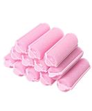 SUMAJU Hair Rollers 12pcs Soft Sponge Hair Roller Foam Styling Hair Curler Home DIY Curling Tool Pink - Buy Online on SooperMarket.com