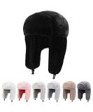 Peicees Winter Ushanka Trapper Hat with Earflaps - Unisex Black Winter Hat for Adults and Kids - Buy Online on SooperMarket.com
