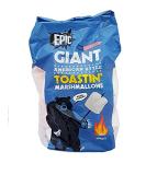 Giant American Style Toastin' Marshmallows Extra Large Mega Marshmallow. Extra Tasty and Extra Fluffy. Perfect for Barbeque Bonfire Roast and Smores. 600g Jumbo Size of Delicious Squishy Mellows - Buy Online on SooperMarket.com
