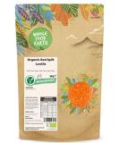 Wholefood Earth Organic Red Split Lentils 2kg GMO Free | Vegan | High Fibre | High Protein | Certified Organic - Buy Online on SooperMarket.com