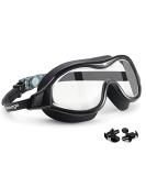 Anti-Fog UV Protection Swim Goggles for Adults and Youth - Clear Vision, No Leaking - Black/Clear - Buy Online on SooperMarket.com