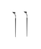 TEONEI Fan Mascara Brushes Eyelash Eyebrow Brush Makeup Brush Eye Lashes Makeup Tools Eyelash Brush Eyebrow Brush Eye Shadow Brush,2Pcs(Bent) - Buy Online on SooperMarket.com