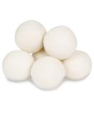 Wool Dryer Balls - Smart Sheep 6-Pack - XL Premium Natural Fabric Softener Award-Winning - Wool Balls Replaces Dryer Sheets - Wool Balls for Dryer - Laundry Balls for Dryer White - Buy Online on SooperMarket.com