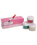 Set of 3 Holly Cupcakes Stunning Sparkly Decorating Glitters with Application Brush: Gold Red and Holly Green - Buy Online on SooperMarket.com