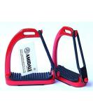 Amidale PEACOCK STIRRUPS HORSE EQUESTRIAN SAFETY IRON FILLIS STIRRUPS BLK/PINK/RED/BLUE/SILVER (4.75 SILVER) - Buy Online on SooperMarket.com