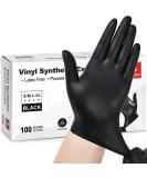 Schneider Black Vinyl Exam Gloves 4 mil Disposable Latex-Free Plastic Gloves for Medical Cooking & Cleaning 100-ct Box Medium (Pack of 100) 100 - Buy Online on SooperMarket.com