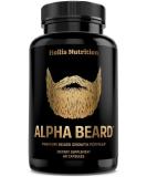 ALPHA BEARD Growth Vitamins | Biotin 10,000mcg, Patented goMCT, Collagen | Beard and Hair Growth Supplement for Men | Grow Stronger, Thicker, Healthier Facial Hair - For All Hair Types - Buy Online on SooperMarket.com