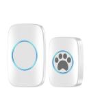 Wireless Touch Cat & Dog Bell Buzzer - Waterproof Intelligent LED Doorbell with 300m Range 60 Ringtones & Adjustable Volume - Buy Online on SooperMarket.com