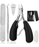Professional Toe Nail Clipper for Thick and Ingrown Toenails - Surgical Stainless Steel Trimmer with Soft Grip Handle (4PCS) - Buy Online on SooperMarket.com