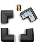 Corner Protector for Baby (4 Large Corners) - RovingCove Hefty-Fit Heavy-Duty Soft Rubber Foam Furniture Corner Bumper Guards, 3M Adhesive Pre-Taped, Onyx Black 4 Count (Pack of 1) Onyx Black - Buy Online on SooperMarket.com