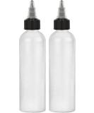 BRIGHTFROM 6 OZ Twist Top Applicator Bottles - Pack of 2, Refillable Squeeze Plastic Bottles (Black) - Ideal for Various Uses - Buy Online on SooperMarket.com