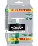 Shop Wilkinson Sword Extra 2 Sensitive Men's Disposable Razors - 15 Pieces | International Shipping Available - Buy Online on SooperMarket.com