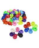 Shapenty 13 Colors Plastic Toggle Single Hole Spring Loaded Elastic Drawstring Rope Cord Locks Clip Ends Round Ball Shape Luggage Lanyard Stopper Sliding Fastener Buttons  4PCS for Each Color  52PCS - Buy Online on SooperMarket.com