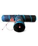 Feline Ruff Premium 3 Way Cat Tunnel. Extra Large 12 Inch Diameter and Extra Long. A Big Collapsible Play Toy. Wide Pet Tunnel Tube for Other Pets Too! Black/Blue - Buy Online on SooperMarket.com