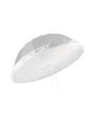 HappyGo 7-Foot Parabolic Umbrella Front Diffuser Cover - Black/Silver Soft Light Cloth for 16 Rods - Elastic Band for Fixed Fit - Buy Online on SooperMarket.com
