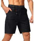 Men's Hiking Cargo Shorts Stretch Quick Dry Outdoor Tactical Shorts for Men with Multi Pocket for Fishing Casual Black X-Large - Buy Online on SooperMarket.com