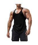 Men's Cotton Workout Tank Tops Dry Fit Gym Bodybuilding Training Fitness Sleeveless Muscle T Shirts Black X-Large - Buy Online on SooperMarket.com
