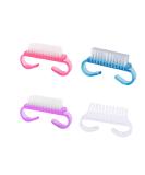 Lmyzcbzl Nail Brush 4 Pcs Plastic Clean Brush Hand Scrubbing Cleaning Brush with Plastic Handle for Cleaning Nails (Purple Pink Blue Transparent) - Buy Online on SooperMarket.com
