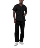 Adar Universal Unisex Scrubs - Drawstring Scrub Set in Medium Black - Buy Online on SooperMarket.com