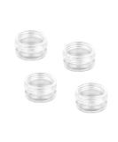 Empty Sample Pots 4 Pcs Empty Plastic Cosmetic Jars Clear Travel Cosmetic Container Mini Cosmetic Containers for Face Creams Sample Make-Up Transparent - Buy Online on SooperMarket.com