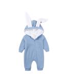 Kids Tales Newborn Baby Winter Warm Rabbit Ear Hooded Romper 6-9 Months Blue - Buy Online on SooperMarket.com