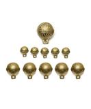zosenda Extra Loud Cat & Dog Bell 11 Pcs Brass Dog Collar Bell Set Pet Tracker Retro Style Anti-Lost Location Bell for Cat Dog Collar Decoration Training Walking Hiking Hunting (Assorted Sizes) - Buy Online on SooperMarket.com