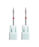 BNG Cuticle Drill Bit for Nails Electric Nail Drill File Professional 3/32" Flame Flame Diamond Carbide Cuticle Cleaning Efile Bits Nail Art Replacement Burr Manicure File Tool 2PCS (Style-F) - Buy Online on SooperMarket.com