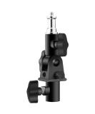WELLMAKING U-Shape Camera Flash 180Swivel Mount Bracket with Standard 1/4 to 3/8 inch Metal Male Screw Spigot Stud Compatible for Umbrella Softbox Reflector Holder Stand for Video Light Studio Light - Buy Online on SooperMarket.com