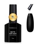 TOMICCA 15ML No Wipe Matte Gel Top Coat - Long Lasting DIY Nail Salon Finish - Buy Online on SooperMarket.com