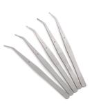 Curved Stainless Steel Overlocker Machine Tweezers - 5Pcs Sewing Accessories - Buy Online on SooperMarket.com