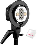 Godox AD-B2 Dual Power Twin Head Bowens Mount to Install 2 Godox AD200 or AD200 Pro Pocket Flash or Flashpoint eVOLV 200 TTL Modular Strobe Light Together to Achieve 400W Power Output - Buy Online on SooperMarket.com